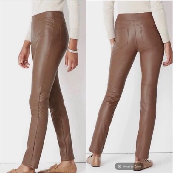 J. Jill Faux Leather Sim Leg Pants Trousers size XL - Picture 1 of 10